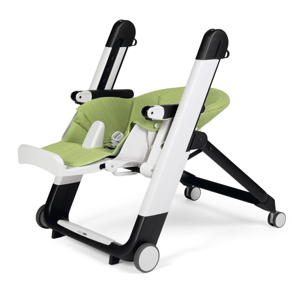 Peg Perego Siesta Follow Me Wonder - стілець для годування, шезлонг для новонароджених (регулювання по висоті, нахил спинки), чохол з плямостійкої тканини, 4 колеса, компактне складання • Green Peg Perego Siesta Follow Me Wonder - стілець для годування, шезлонг для новонароджених (регулювання по висоті, нахил спинки), чохол з плямостійкої тканини, 4 колеса, компактне складання • Green