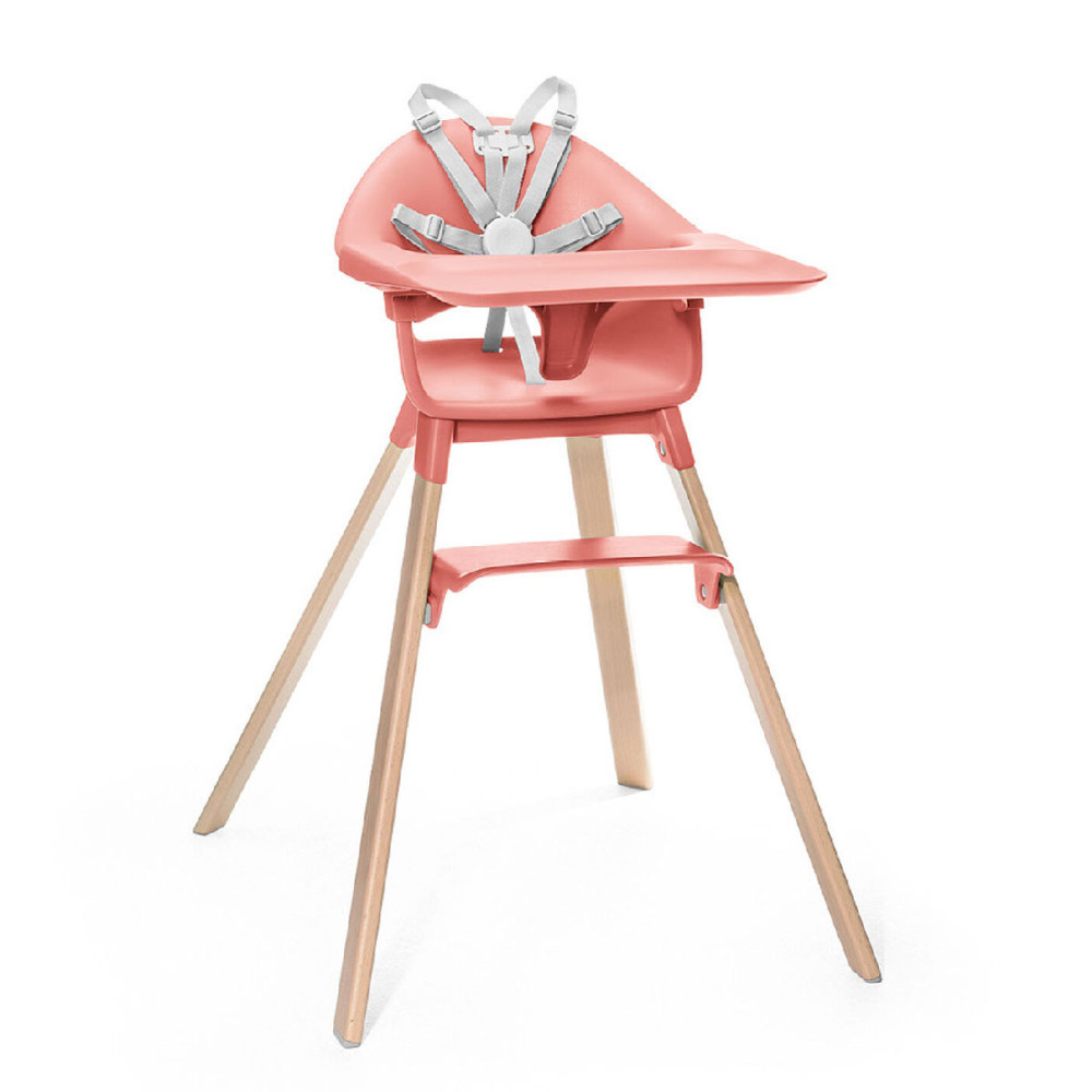 Stokke Clikk - стульчик для кормления, легкий детский стульчик (от рождения до 3х лет) • Коралловый (552003)