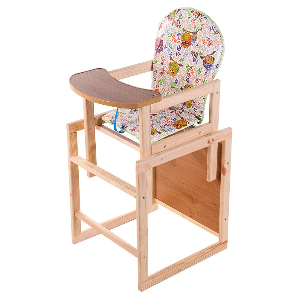 Стульчик-трансформер Наталка Зайчик-11 eko белый Совы на ветках