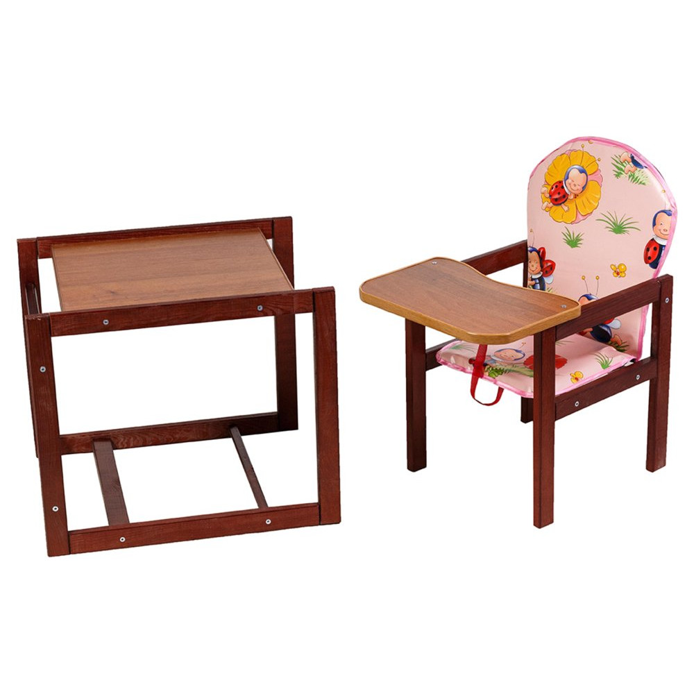 Стільчик-трансформер Наталка Зайчик-22 темний, рожевий божі корівки