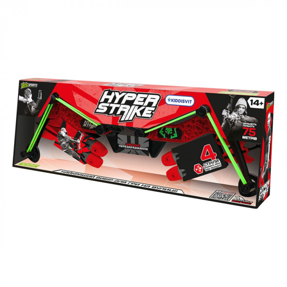 Іграшковий лук Zing Hyper Strike червоний (HS470R) Іграшковий лук Zing Hyper Strike червоний (HS470R)