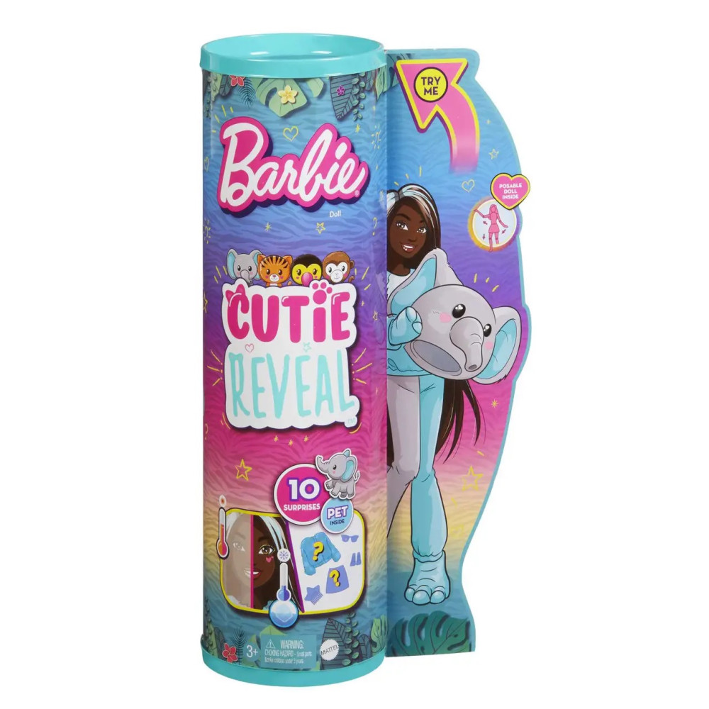Кукла Barbie Cutie Reveal Друзья из джунглей Слоненок (HKP98)