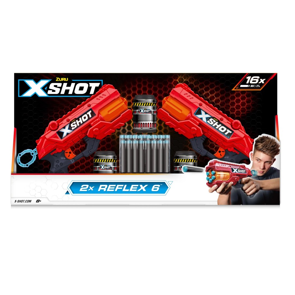 Скорострельный бластер Zuru X-Shot Red Excel Reflex Double (36434R)