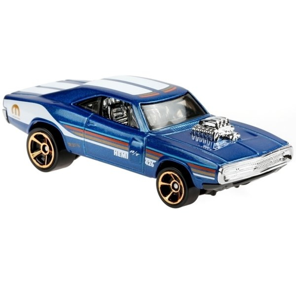 Базовая машинка Hot Wheels 70 Dodge Charger R/T синий (DTV55)