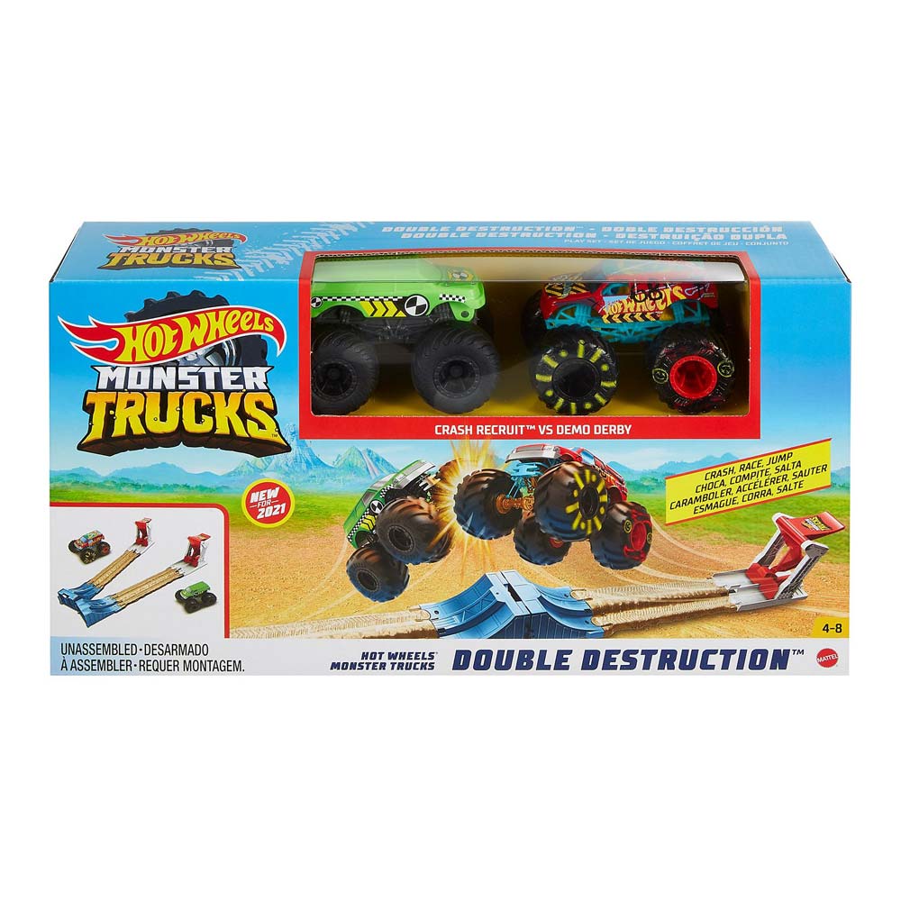 Ігровий набір Hot Wheels Подвійний старт серії Monster Trucks (GYC80)