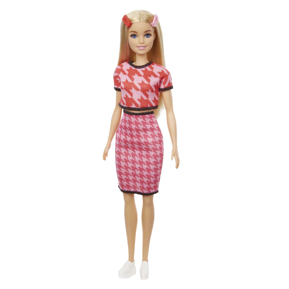 Кукла Barbie Fashionistas Модница блондинка в розовом костюме (GRB59)