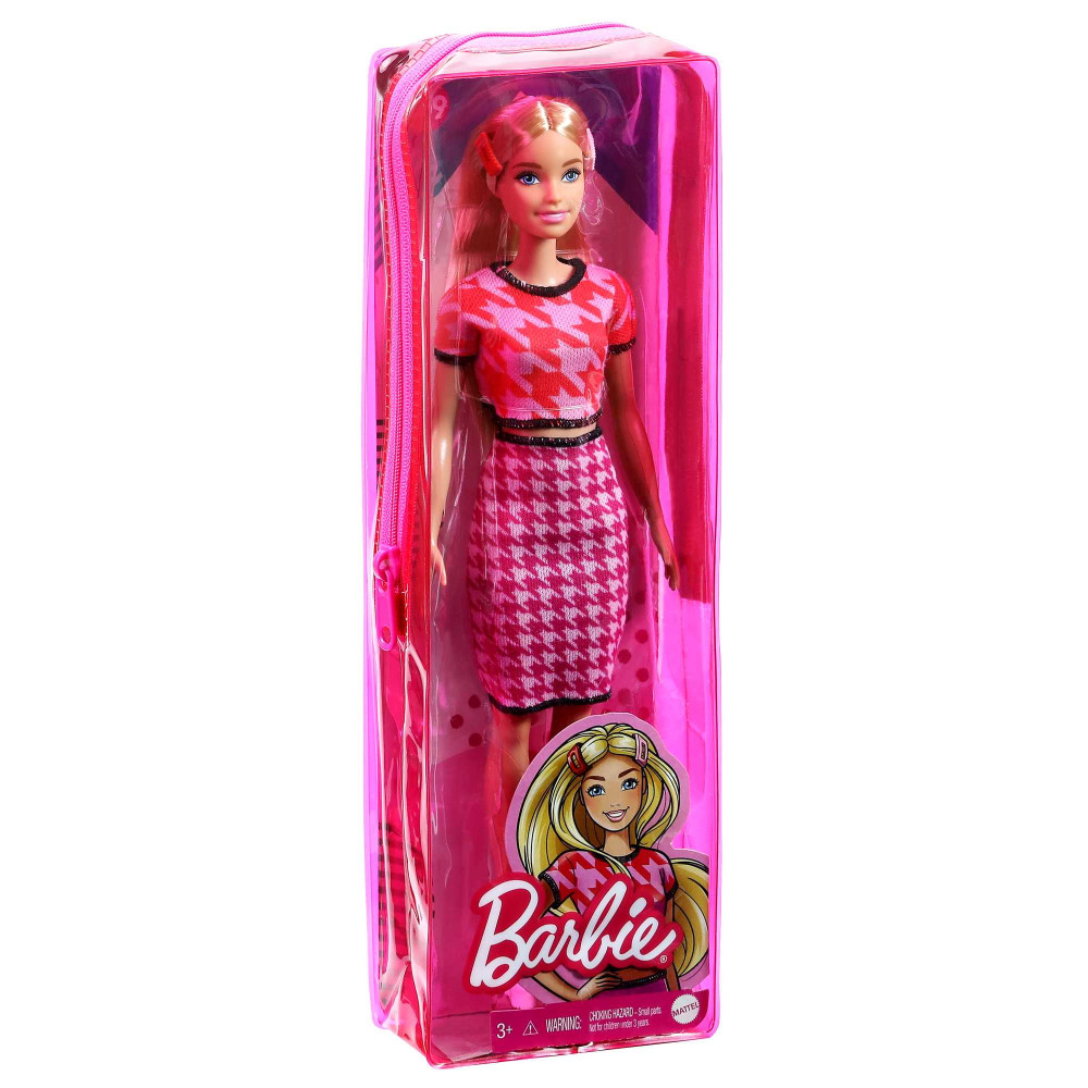 Кукла Barbie Fashionistas Модница блондинка в розовом костюме (GRB59)