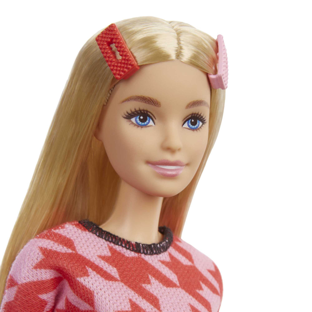 Кукла Barbie Fashionistas Модница блондинка в розовом костюме (GRB59)