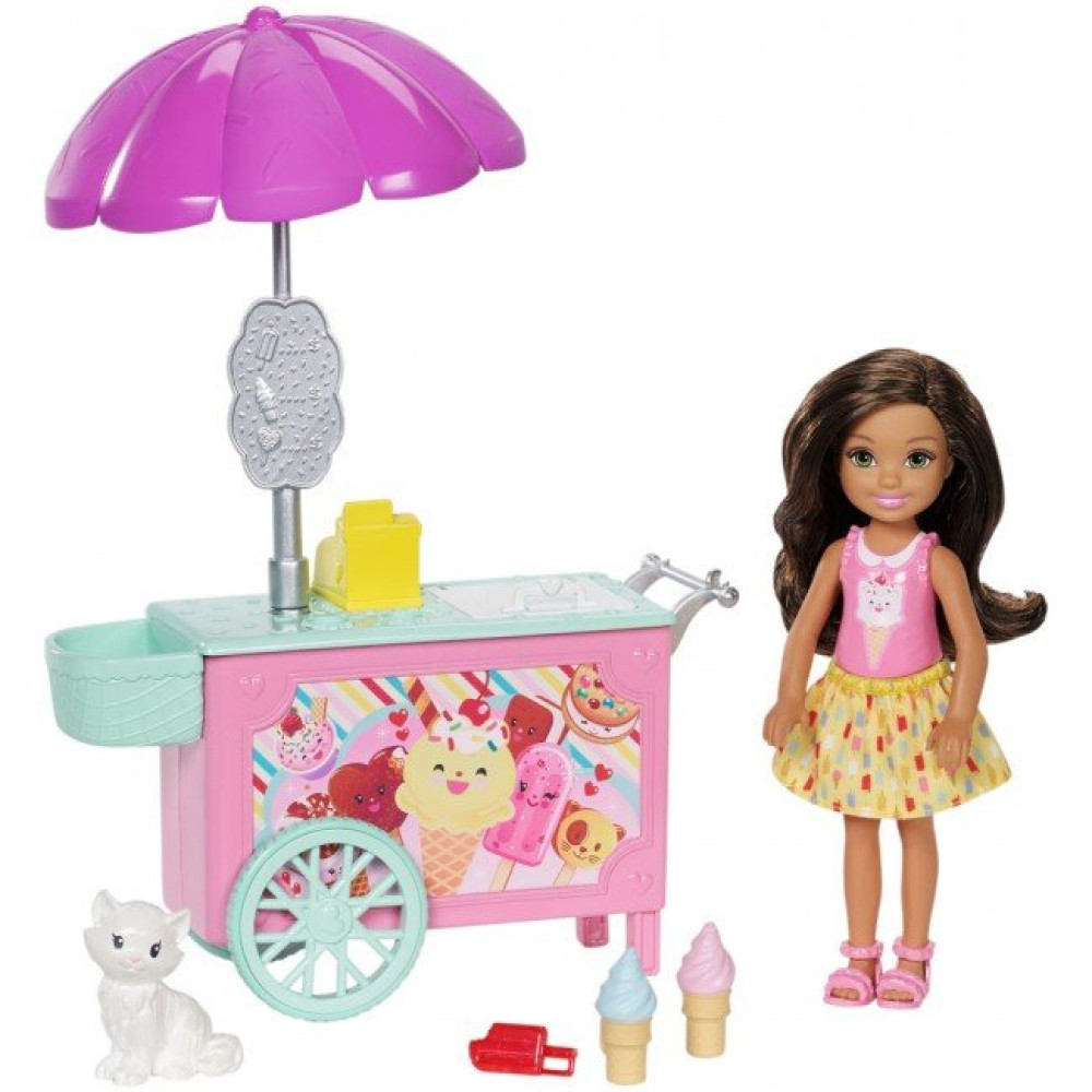 Игровой набор Barbie Угощение Челси и зверька (FDB32)