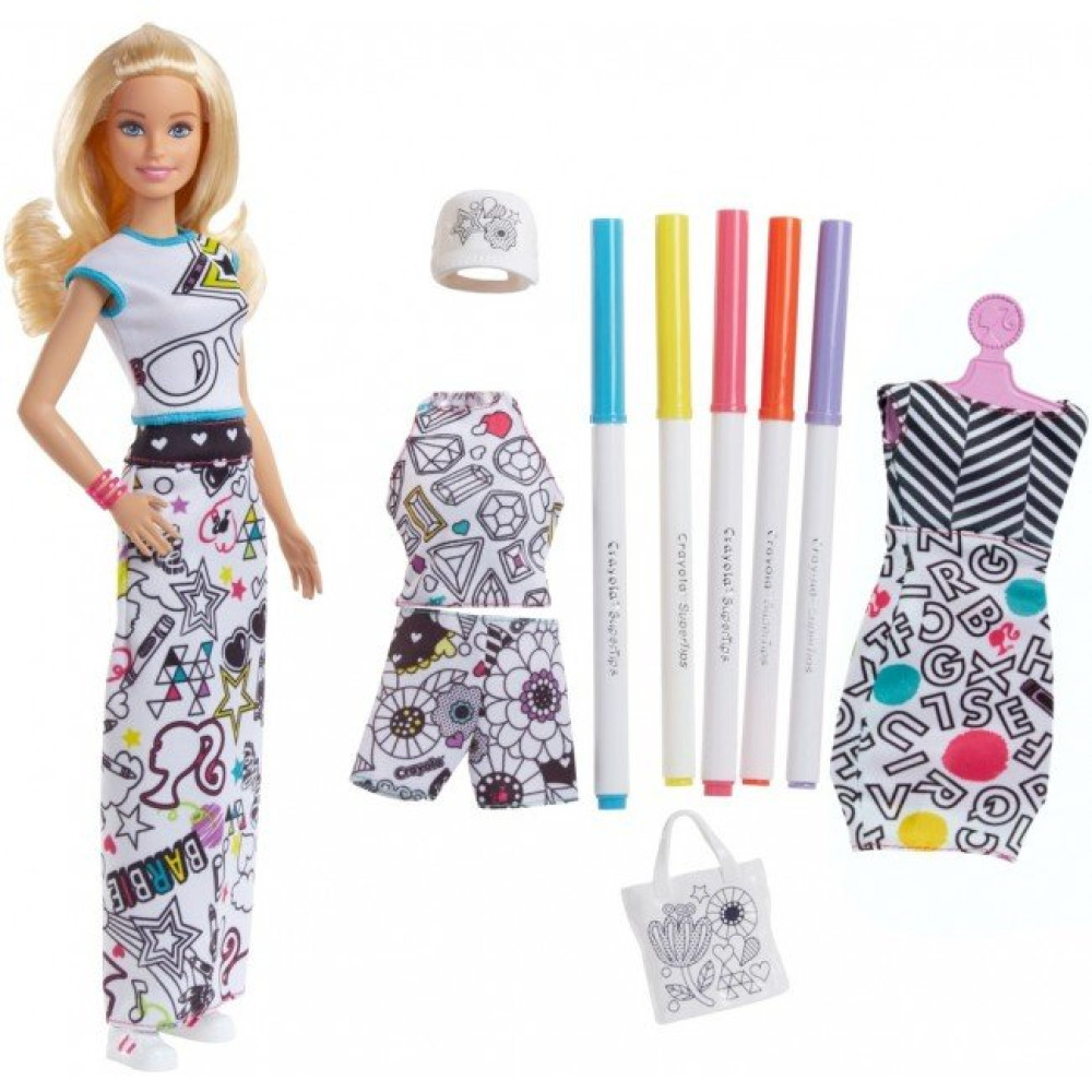 Набор Barbie Crayola Разукрашка одежды (FPH90)