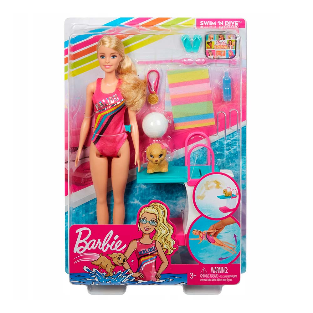 Игровой набор Barbie Тренировка в бассейне (GHK23)