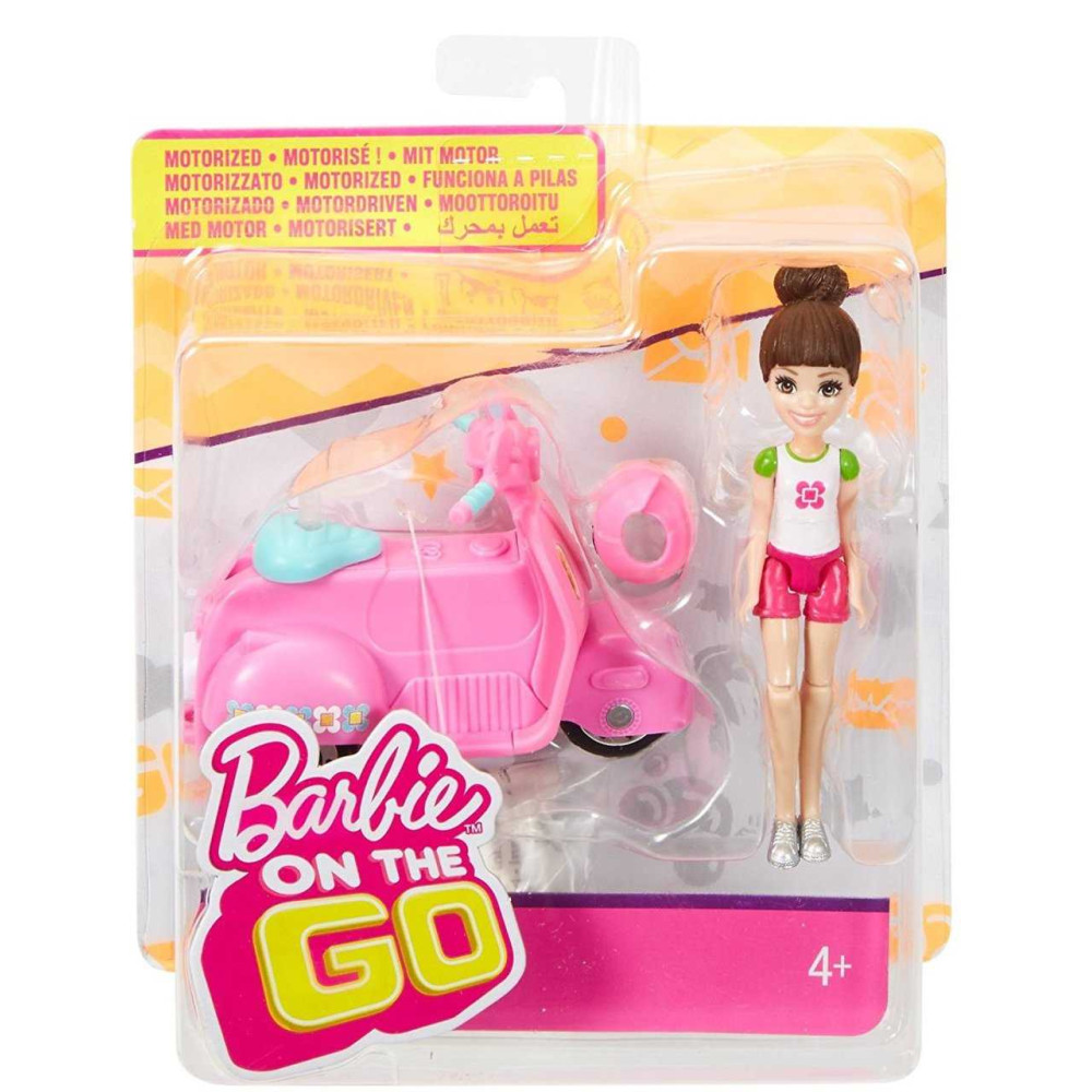 Кукла Barbie On the Go с транспортом (Барби FHV76)