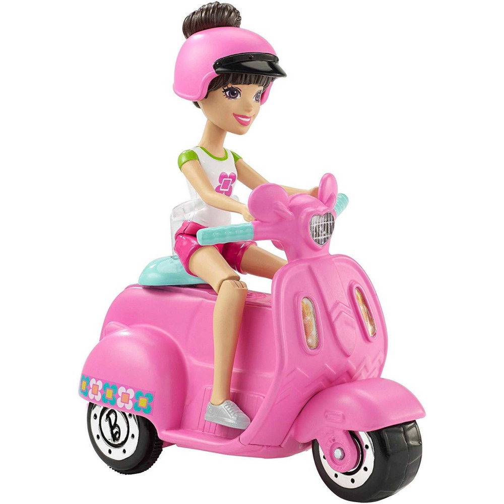 Кукла Barbie On the Go с транспортом (Барби FHV76)