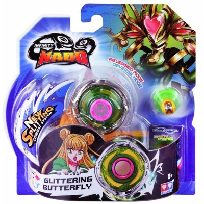 Волчок INFINITY NADO с Устройством Запуска GLITTERING BUTTERFLY Искрящаяся Бабочка (YW624303)