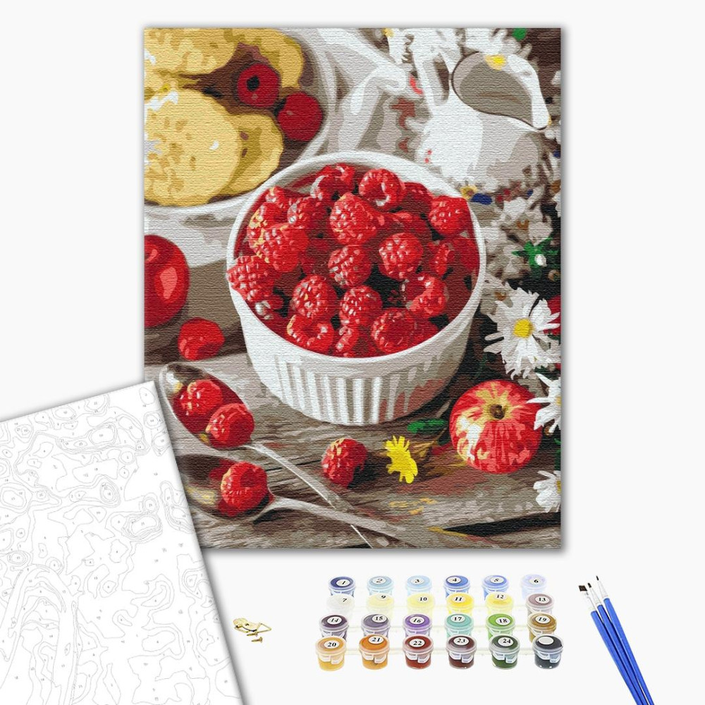 Картина за номерами Brushme Малиновий перекус 40х50 (BS30913) Картина за номерами Brushme Малиновий перекус 40х50 (BS30913)