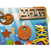Бизиборд Kidsori Океан + меловая доска 40x30 см (KR-20-313)