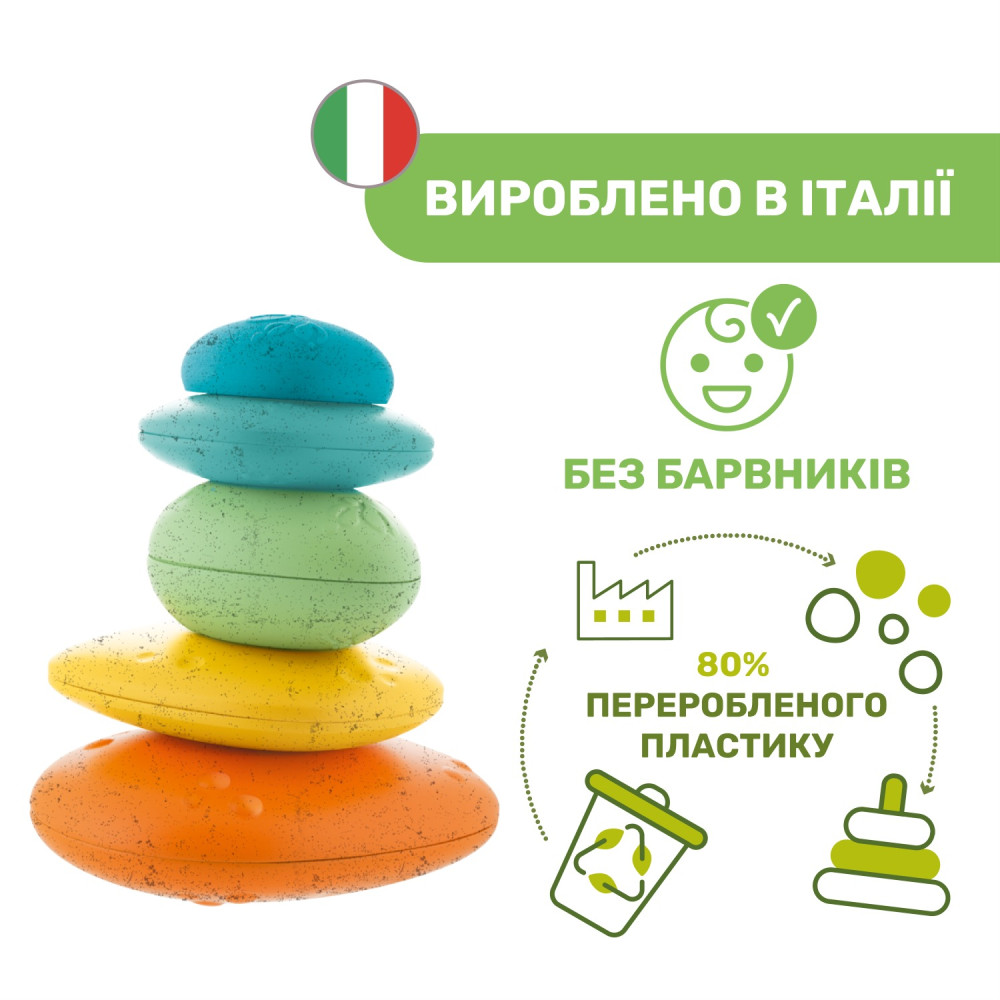Игрушка-пирамидка Chicco Eco Балансирующие камешки (10492.00) Игрушка-пирамидка Chicco Eco Балансирующие камешки (10492.00)