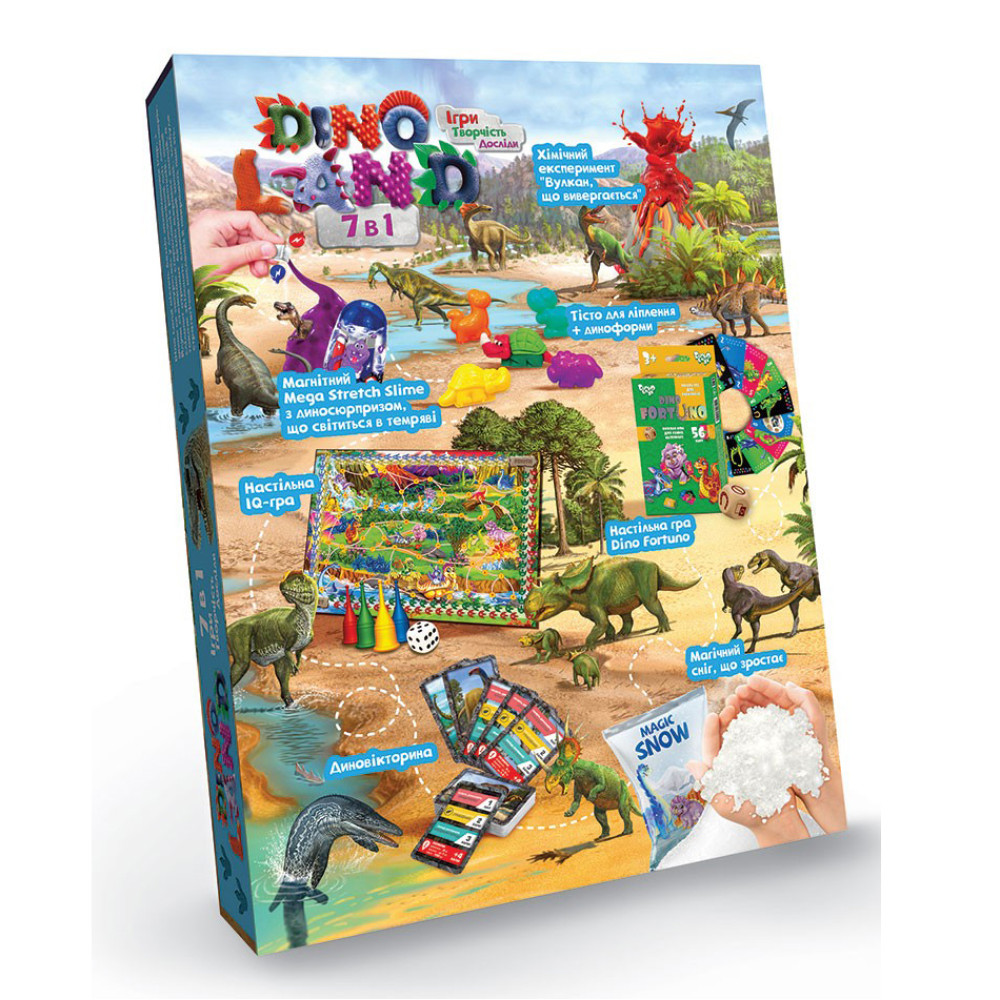 Набор для креативного творчества Danko Toys Dino Land укр (07737)