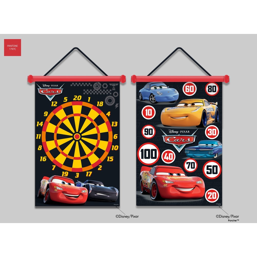 Двосторонній магнітний тканинний дартс, Тачки (LD1025)