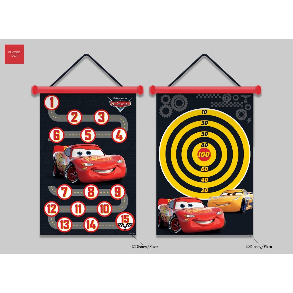 Двосторонній магнітний тканинний дартс, Тачки (LD1025)