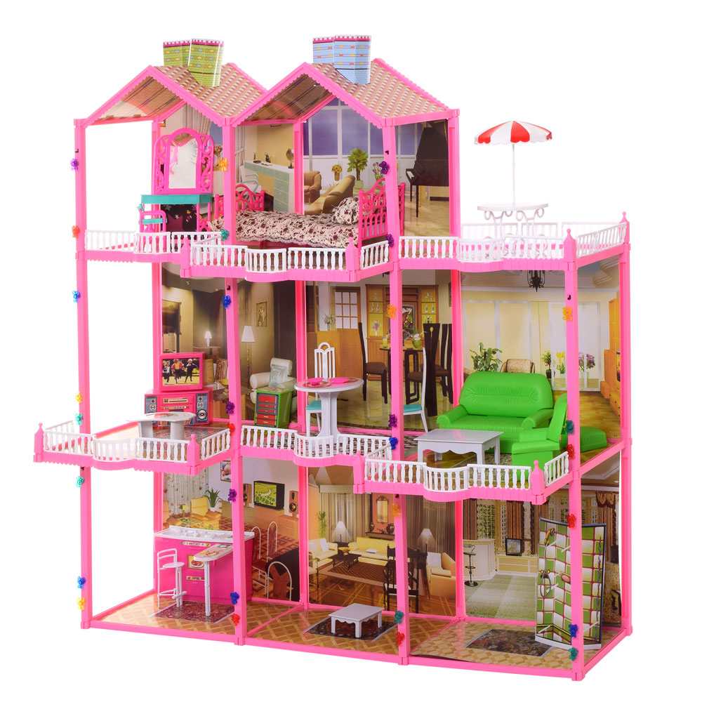 Ляльковий будиночок Doll House 3-х поверховий (6992)
