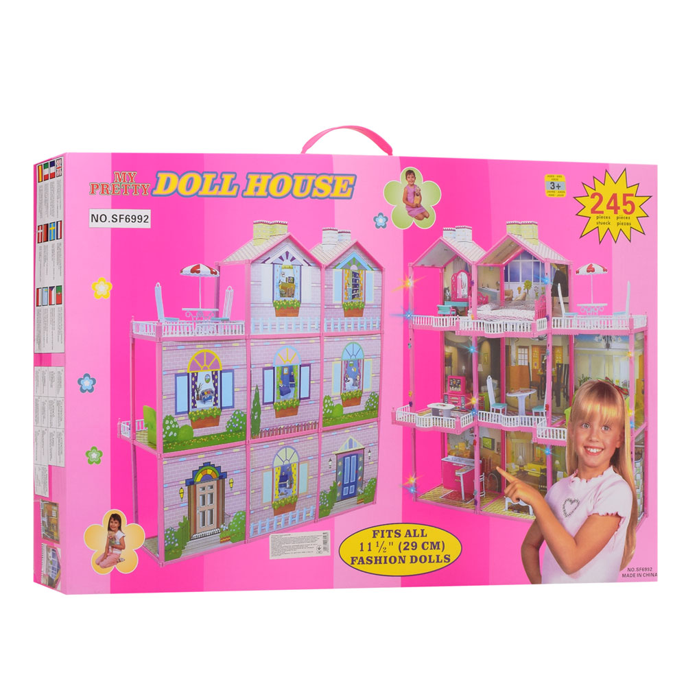 Ляльковий будиночок Doll House 3-х поверховий (6992)