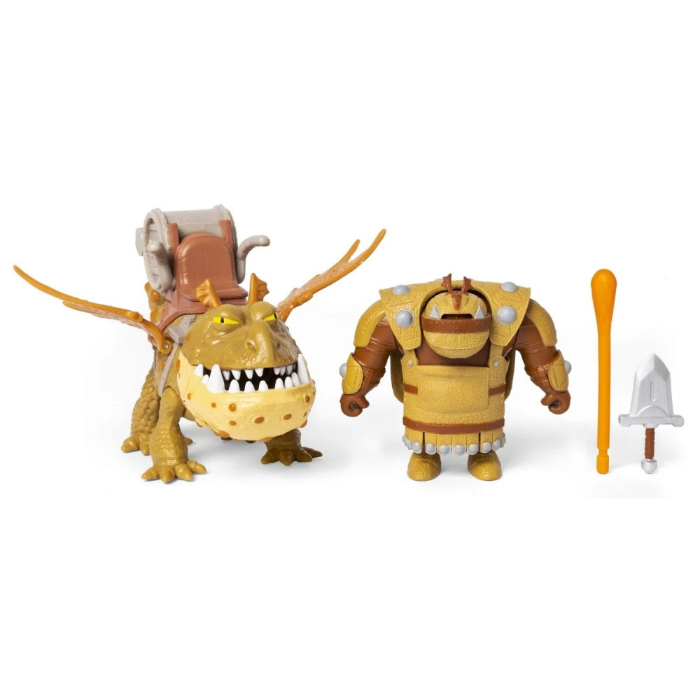 Игровой набор Dragons Как приручить дракона - 3 Сарделька и всадник Рыбьеног (SM66621/7342)