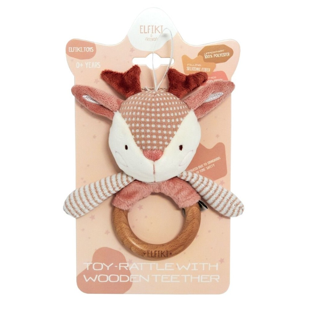Брязкальце м'яке з гризунком Elfiki Косуля Рубі (IГ-0112)
