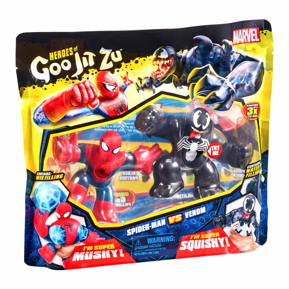 d*7様 SPHDER-MAN VENOM 4体セット② Купити дитячу іграшку стретч Goo Jit Zu Спайдермен та Веном у