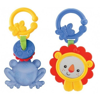 Погремушка-прорезыватель Fisher-Price Лев/Жабка (CBL16)