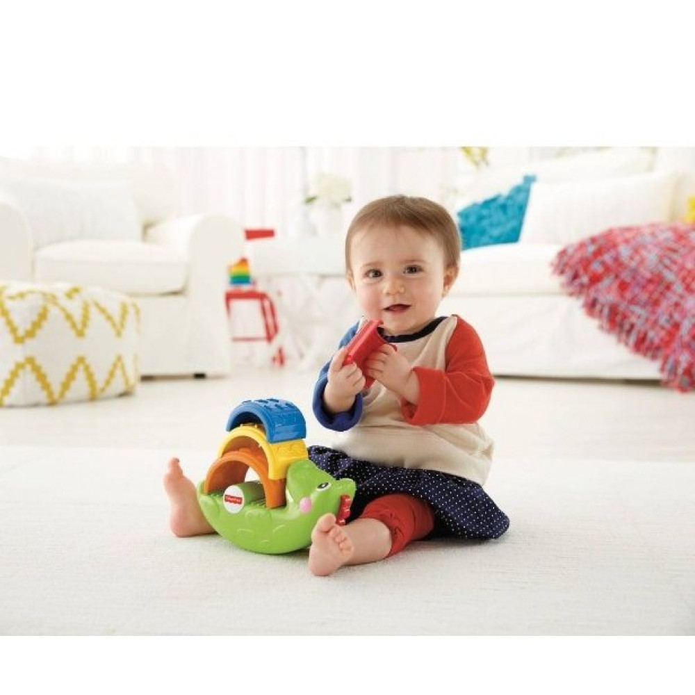 Веселый крокодил Fisher-Price Складывай и качай (CDC48)