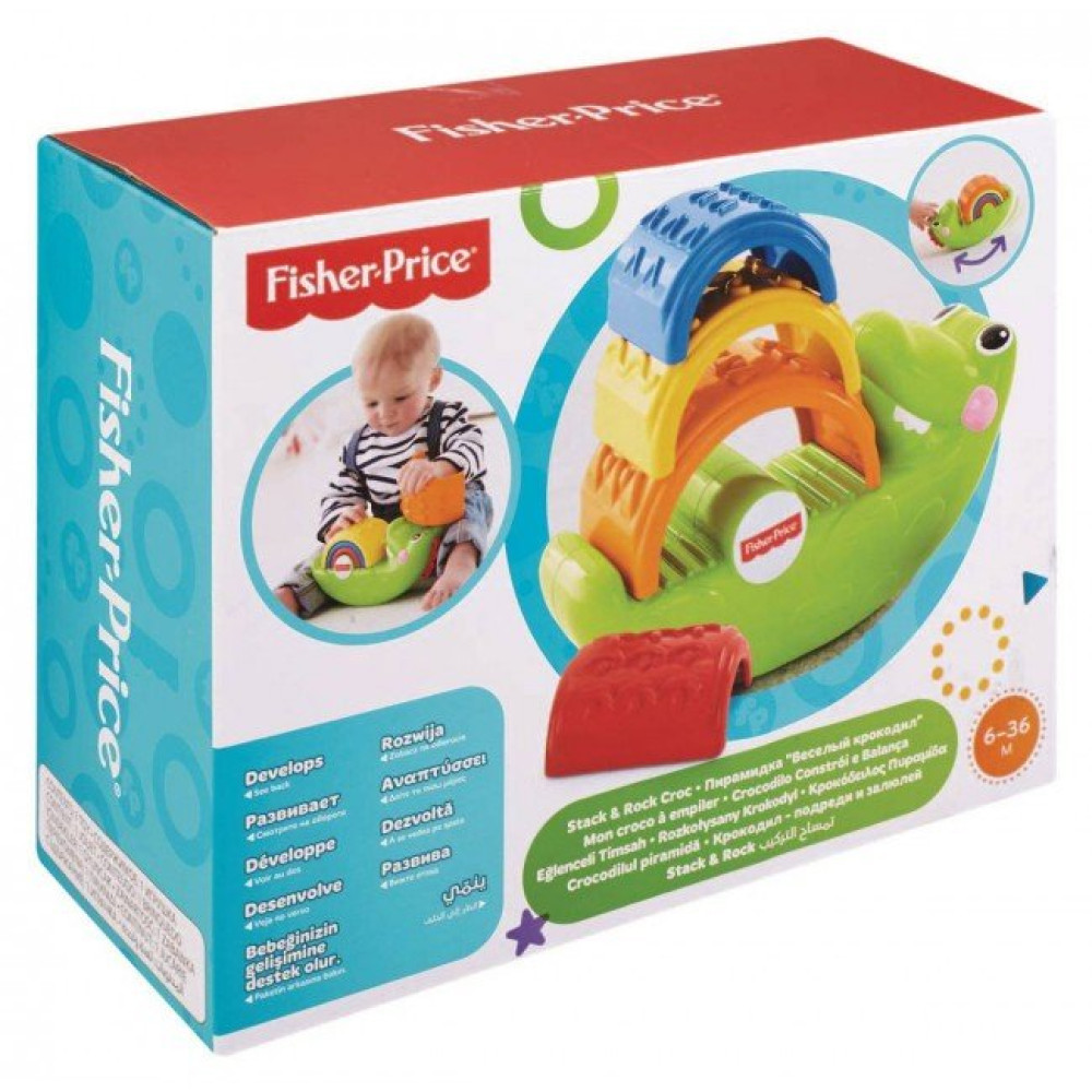 Веселый крокодил Fisher-Price Складывай и качай (CDC48)