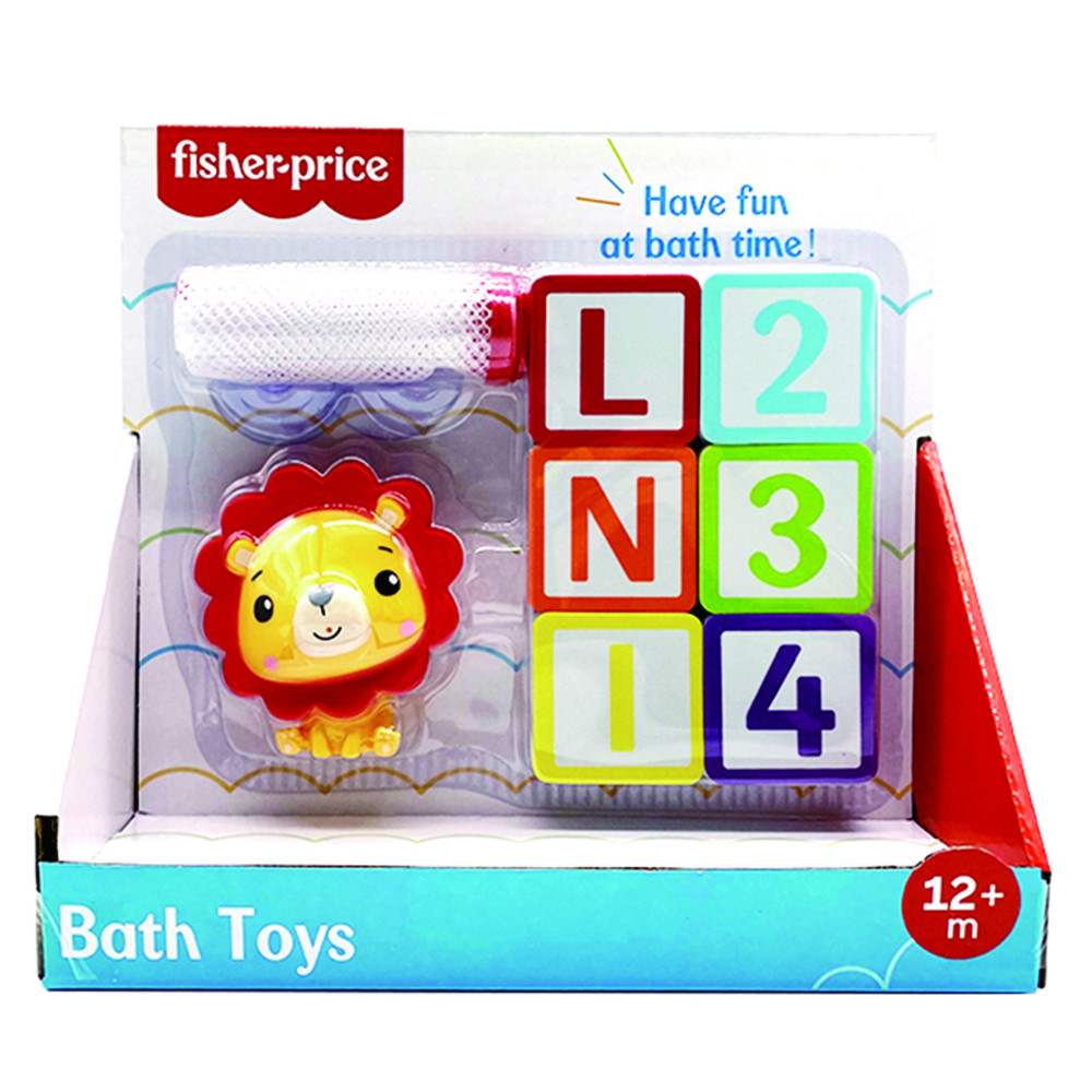 Іграшка для ванни Fisher-Price Левеня з набором букв і цифр (GMBT004A)