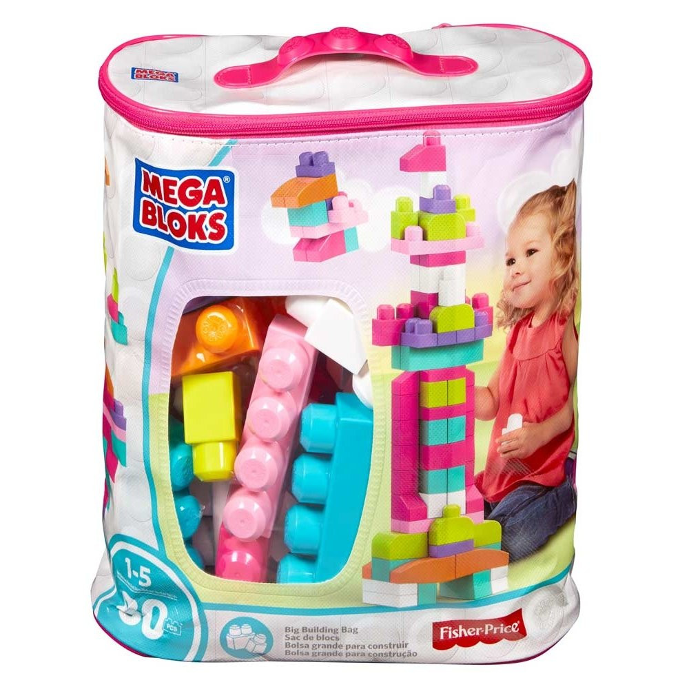Конструктор Fisher-Price Mega Bloks розовый 80 дет. (DCH62)