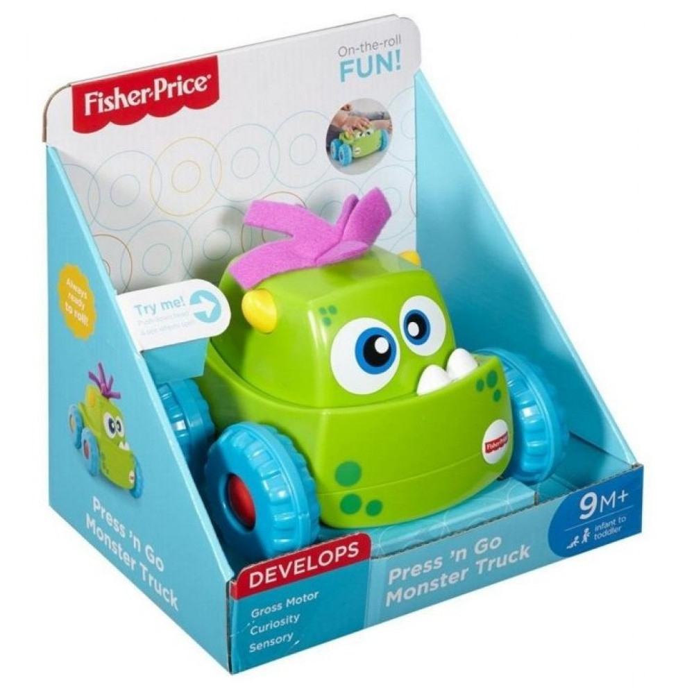 Машинка-монстрик Fisher-Price Нажимай и запускай (DRG16)