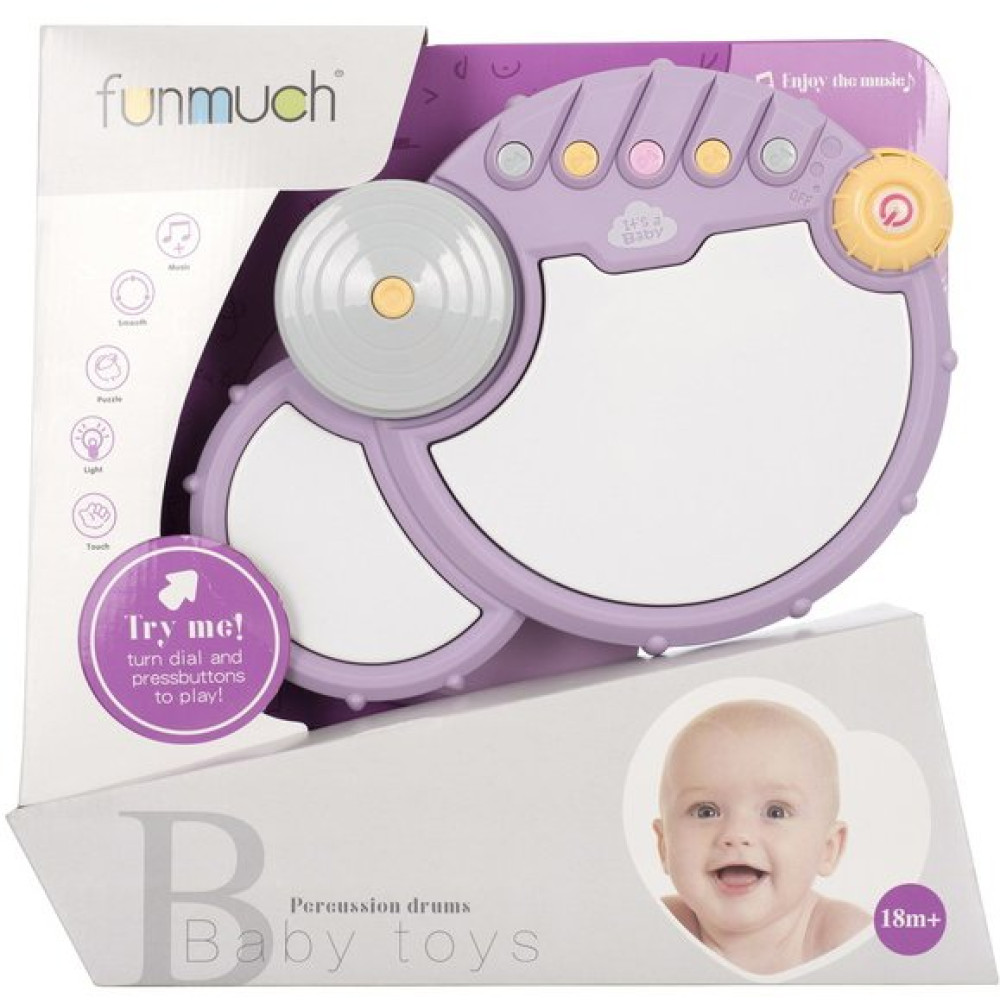 Музыкальная игрушка Funmuch Барабан со световыми эффектами (FM777-4)