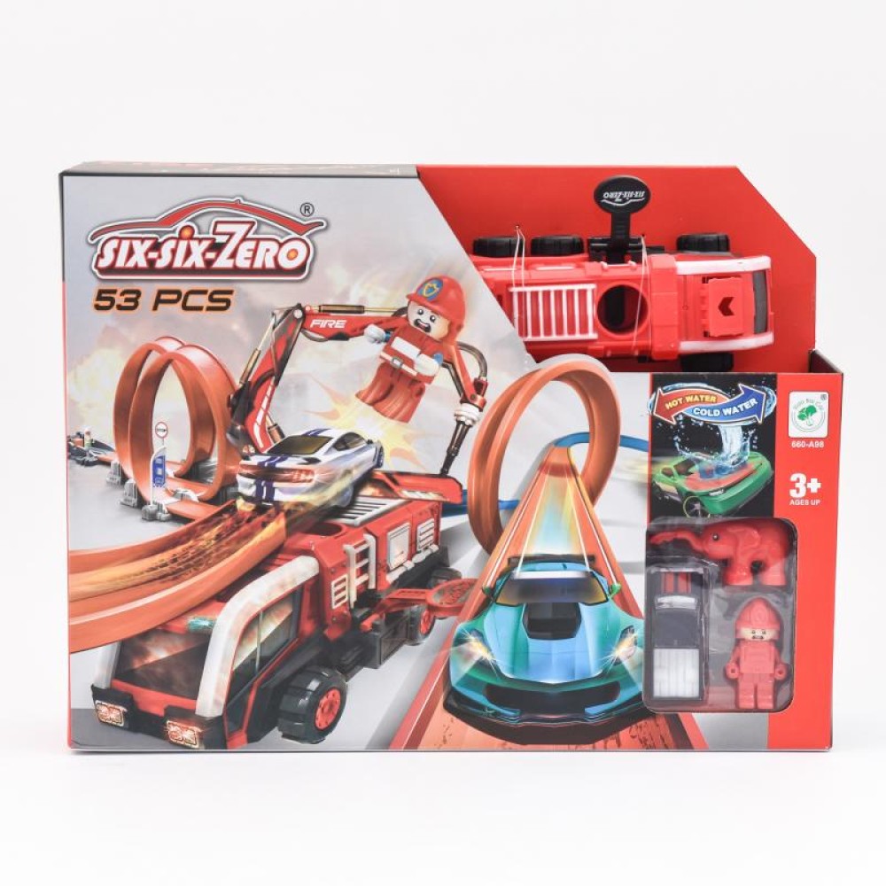 Трек Six-Six-Zero Пожарная станция в ассортименте, 1 шт (660-A99-100)