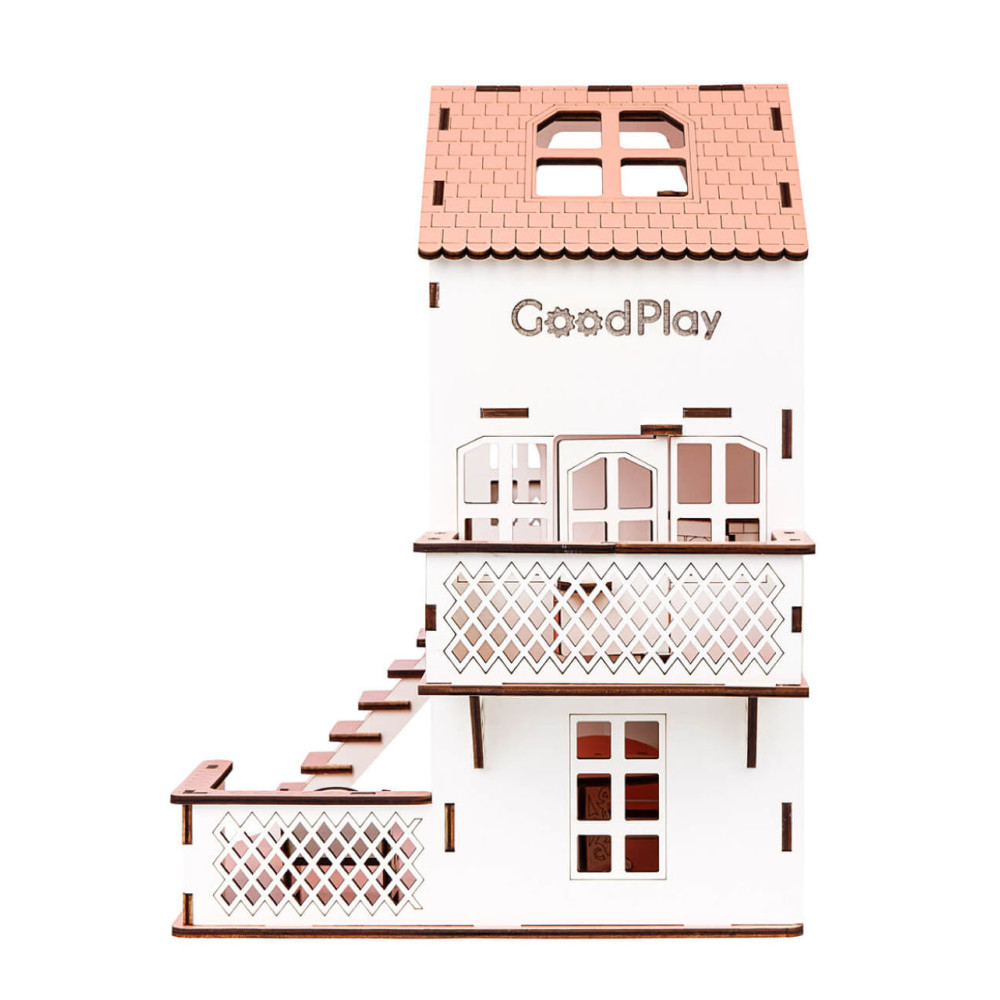 Кукольный домик GoodPlay с гаражом и подсветкой (B011) Кукольный домик GoodPlay с гаражом и подсветкой (B011)