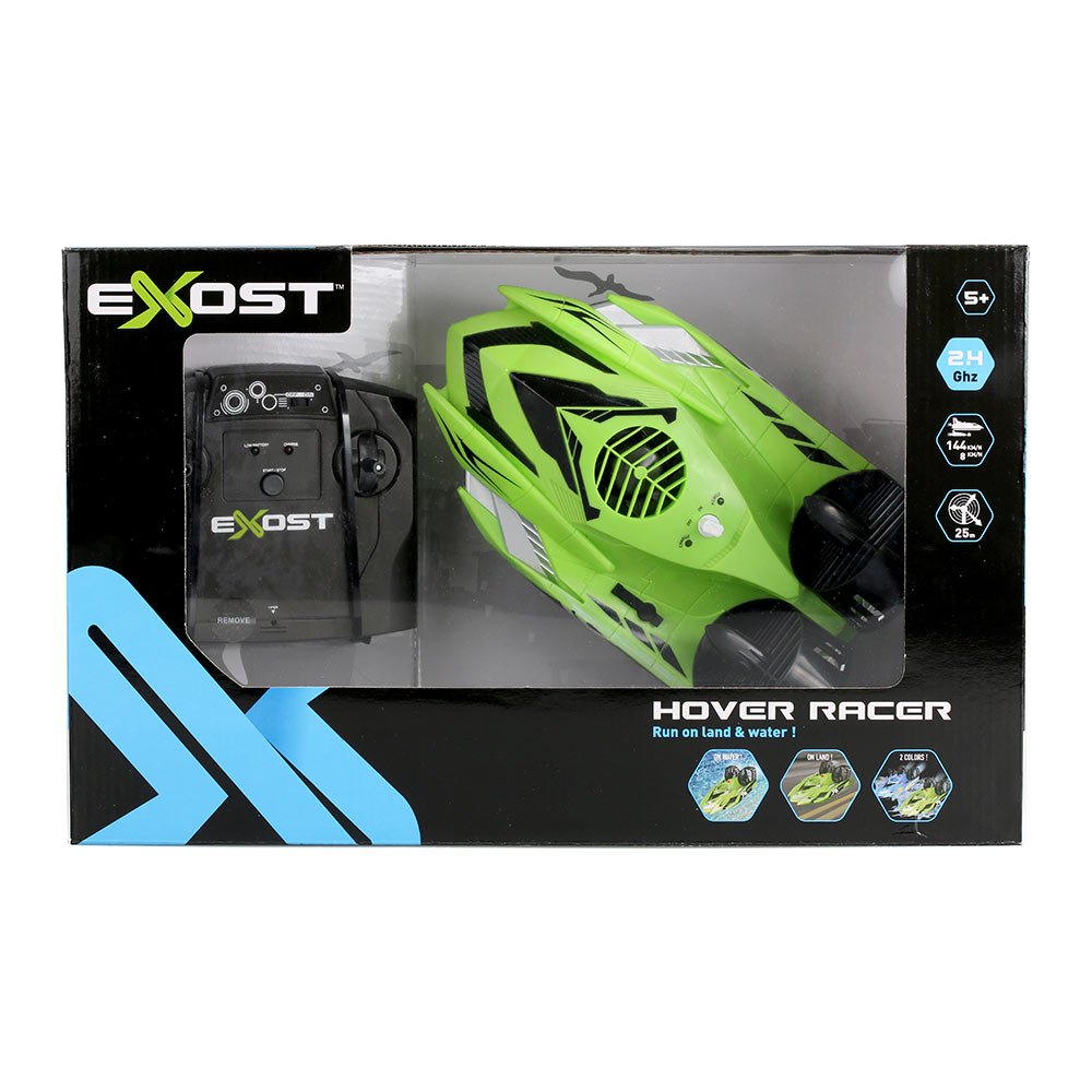 Игрушечный катер Exost Hover racer на радиоуправлении зеленый 1:18