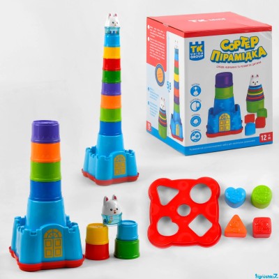 Пірамідка сортер TK Group, 15 елементів (68318)