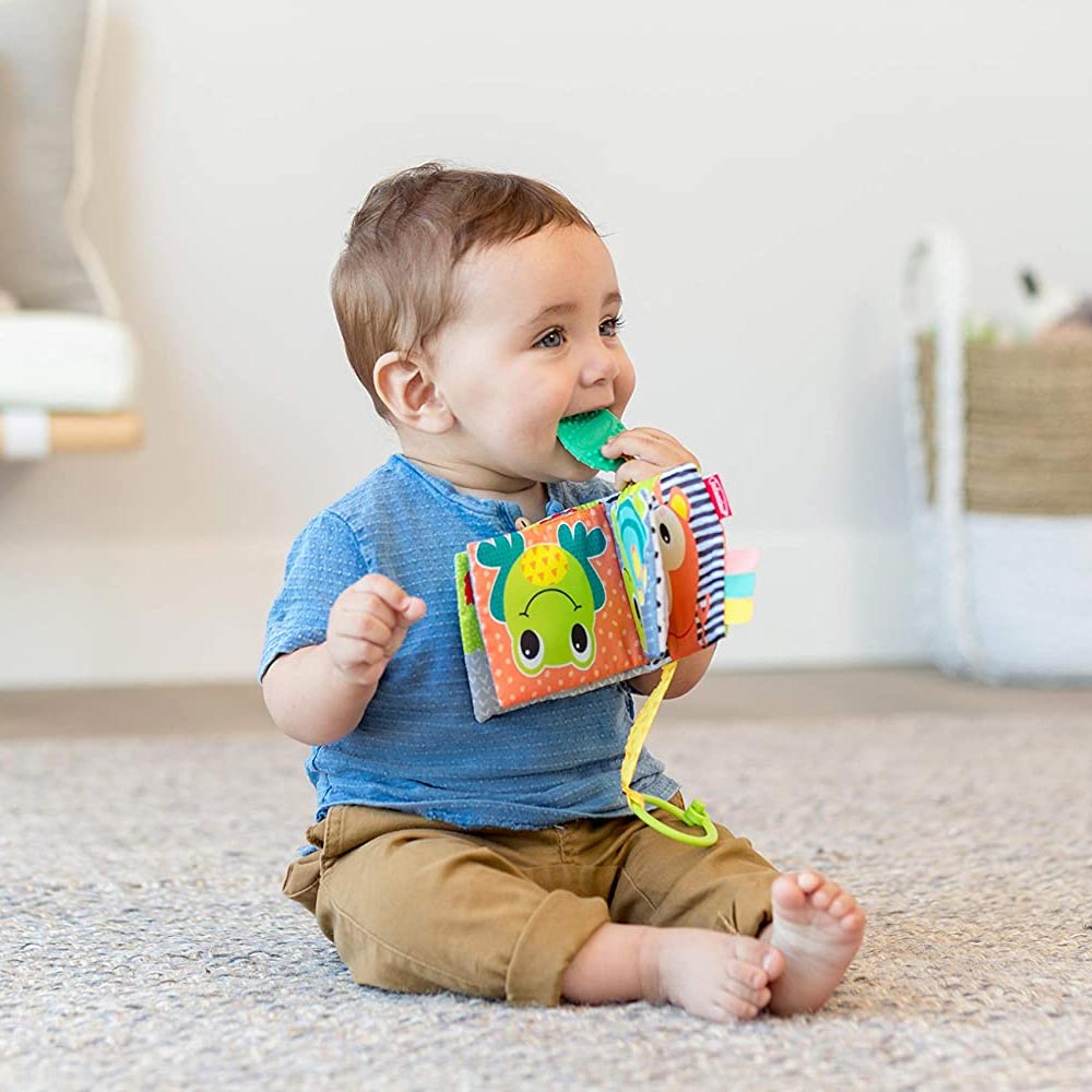 Навісна іграшка-книжка з прорізувачем Infantino Тварини (005362I)