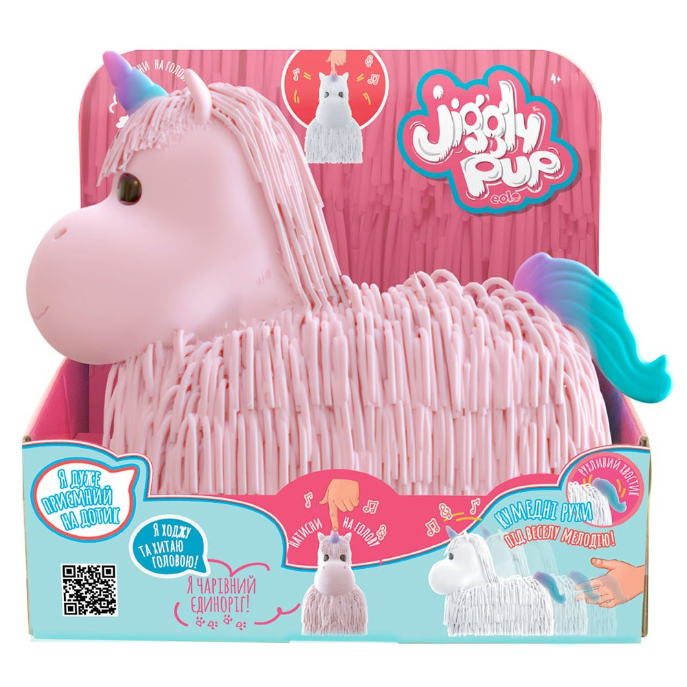 Интерактивная игрушка Jiggly Pup Волшебный единорог розовый (JP002-WB-PI)