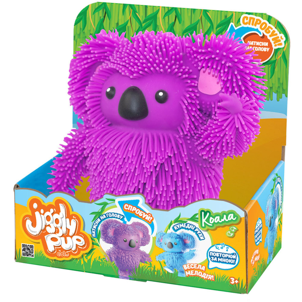 Интерактивная игрушка Jiggly Pup Зажигательная коала фиолетовая (JP007-PU)