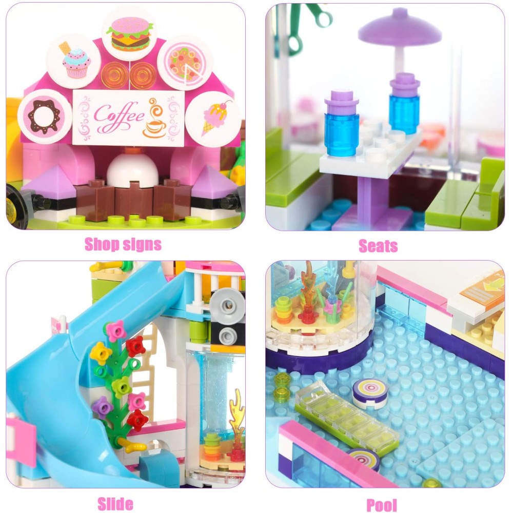 Конструктор JDLT Fashion Girls "Аквапарк" 768 деталей (9518)