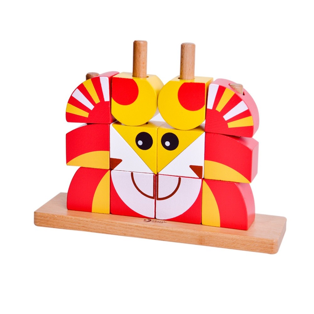 Дерев'яна іграшка Classic world Вертикальний пазл Левеня (5106)