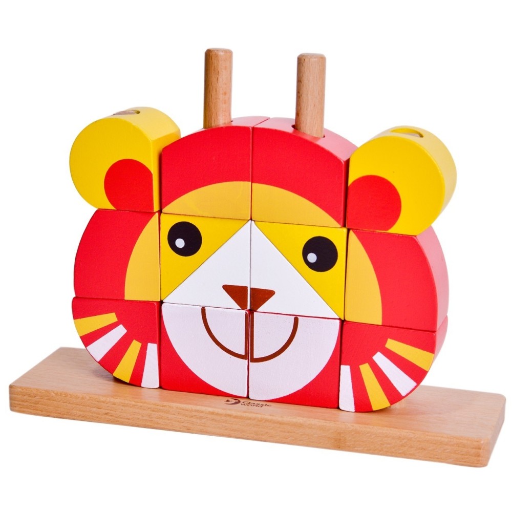 Дерев'яна іграшка Classic world Вертикальний пазл Левеня (5106)