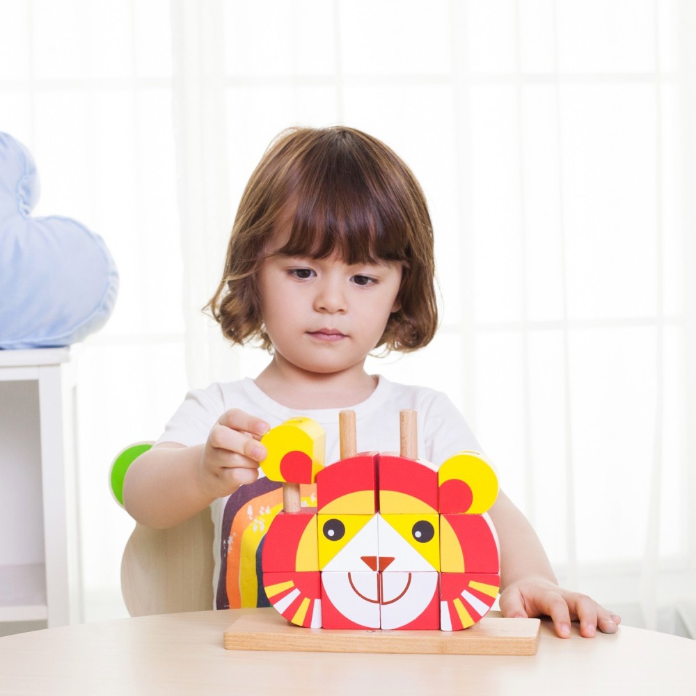 Дерев'яна іграшка Classic world Вертикальний пазл Левеня (5106)