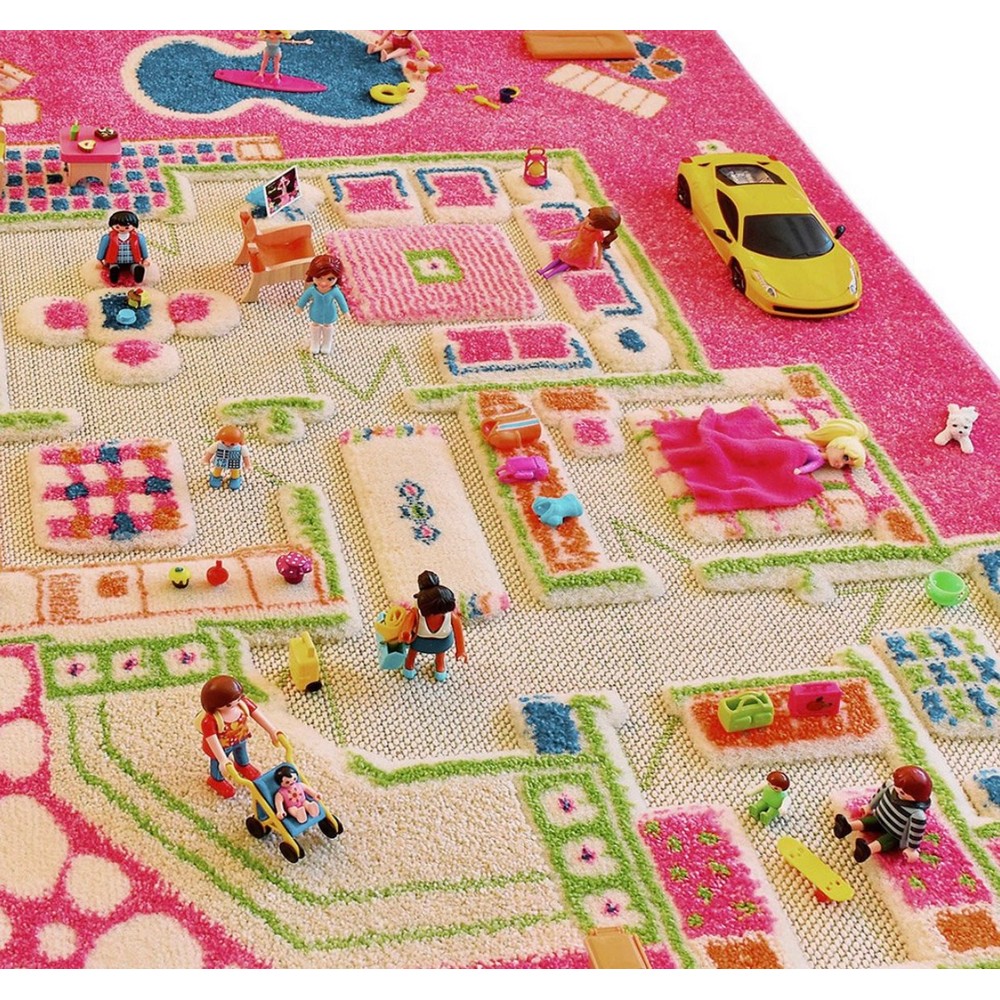 Дитячий ігровий килимок IVI Playhouse 80x113 см, рожевий (8699149501619)