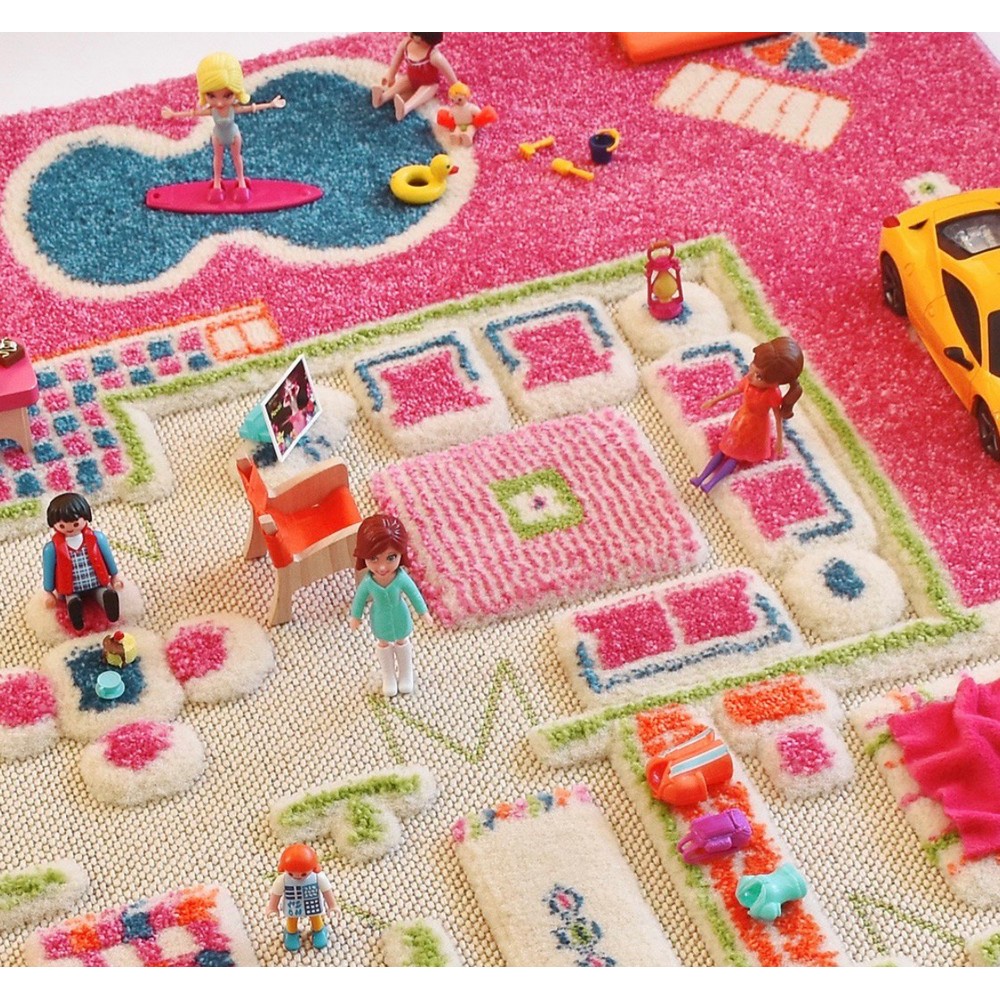 Дитячий ігровий килимок IVI Playhouse 80x113 см, рожевий (8699149501619)