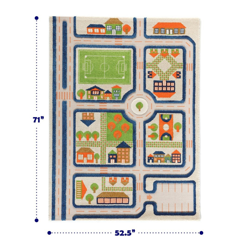 Детский игровой коврик IVI Трафик 134x180 см синий (8699149500025) Детский игровой коврик IVI Трафик 134x180 см синий (8699149500025)